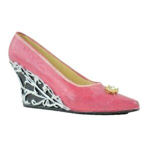Wedge Shoe with Rhinestone Resin Miniature 4.5 inch Collectible Figure